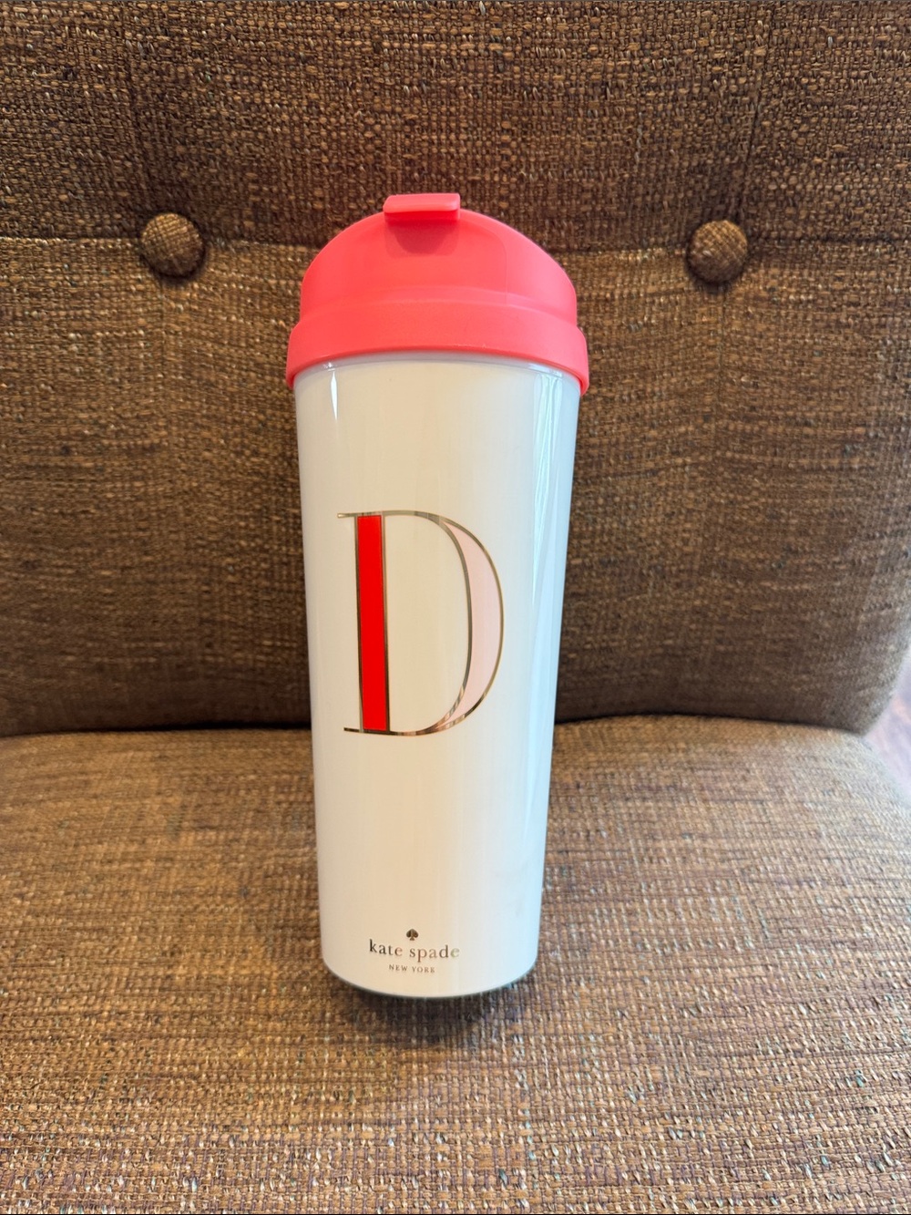 Kate spade D Letter initial thermos travel tumbler